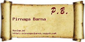 Pirnaga Barna névjegykártya