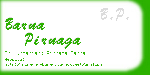 barna pirnaga business card